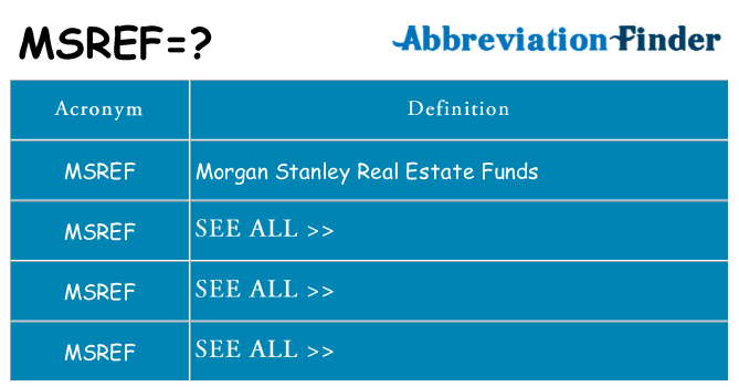 What does msref stand for