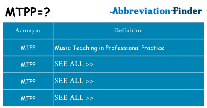 What does mtpp stand for