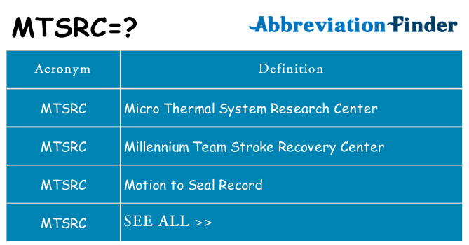 What does mtsrc stand for