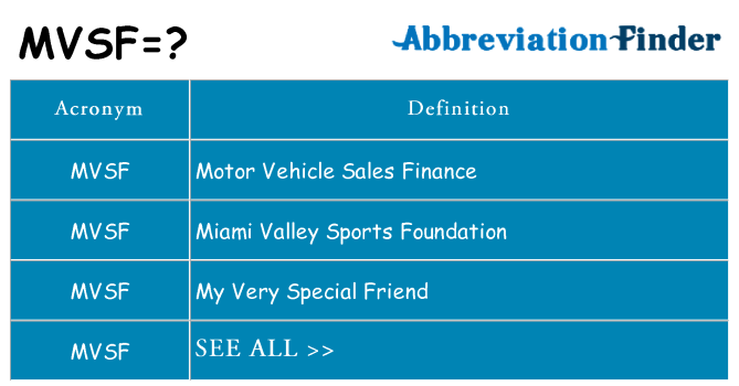 What does mvsf stand for