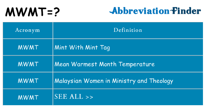 What does mwmt stand for