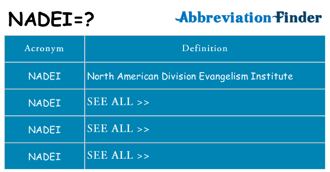 What does nadei stand for