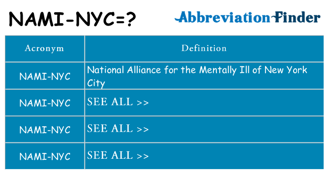 What does nami-nyc stand for