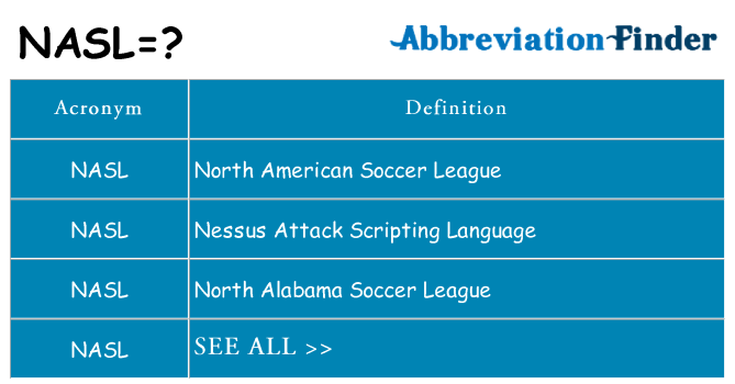What does nasl stand for