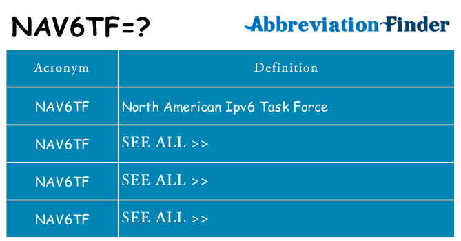 What does nav6tf stand for