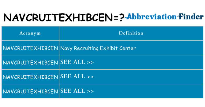 What does navcruitexhibcen stand for