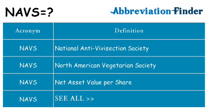 What does navs stand for