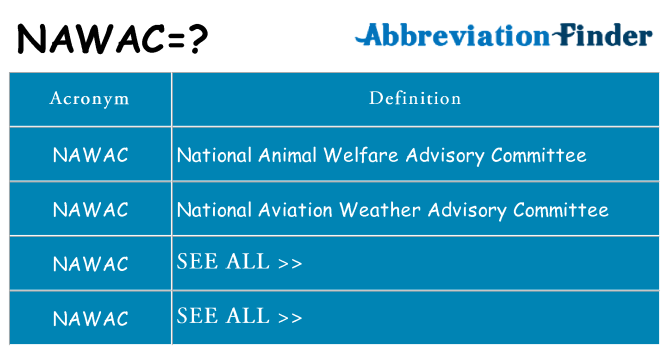 What does nawac stand for