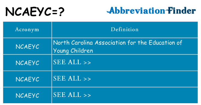 What does ncaeyc stand for