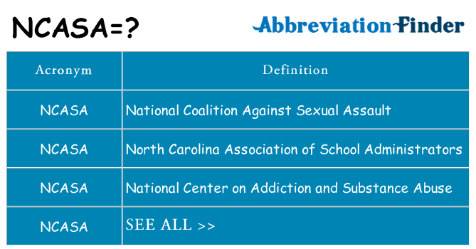 What does ncasa stand for