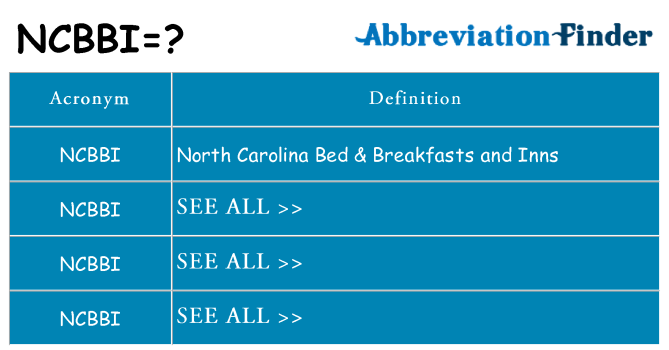 What does ncbbi stand for