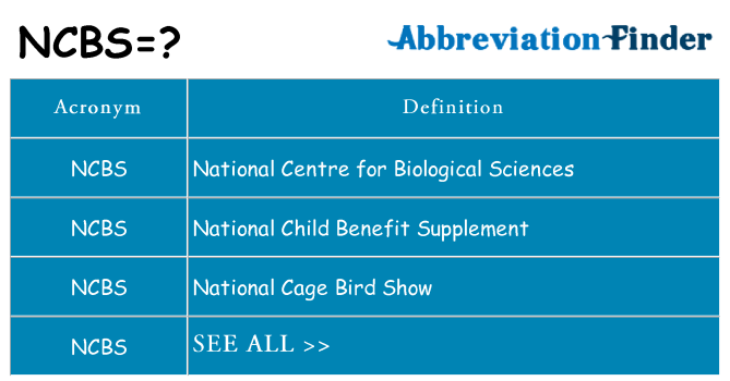 What does ncbs stand for