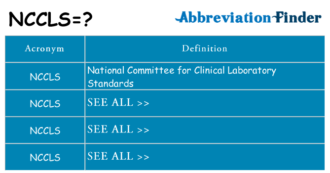What does nccls stand for
