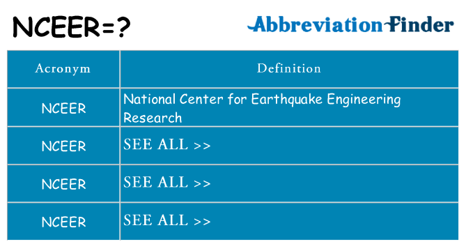 What does nceer stand for