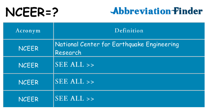 What does nceer stand for