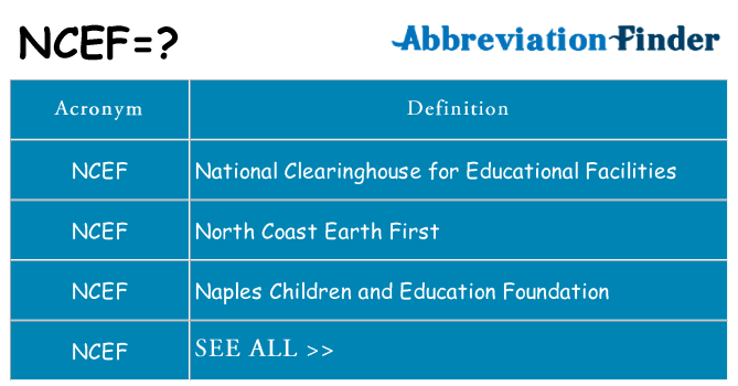What does ncef stand for