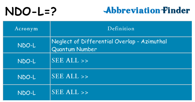 What does ndo-l stand for