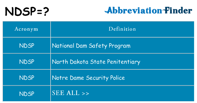 What does ndsp stand for
