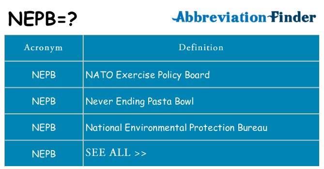 What does nepb stand for