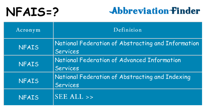 What does nfais stand for