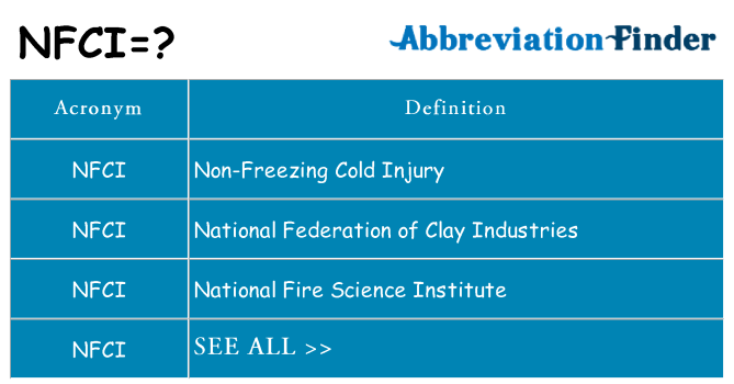 What does nfci stand for