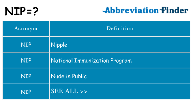 What does nip stand for