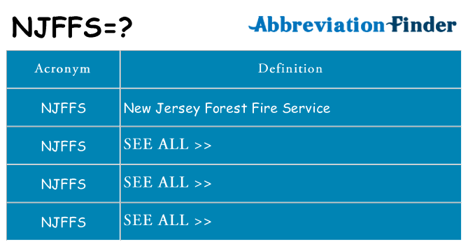 What does njffs stand for