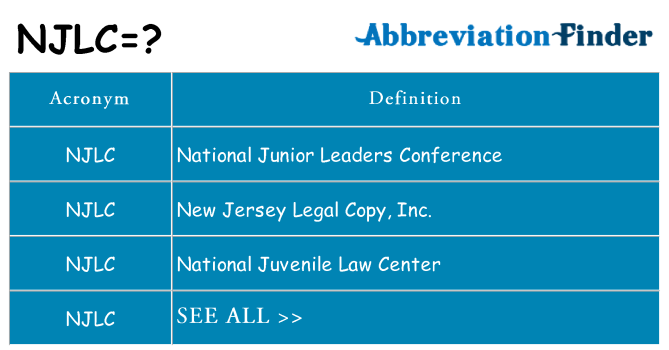 What does njlc stand for