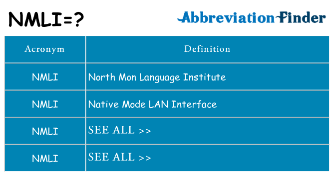 What does nmli stand for