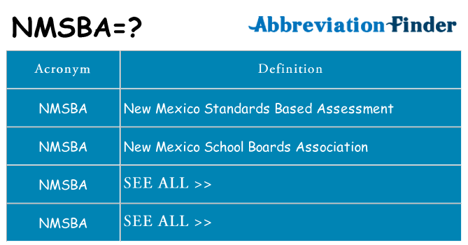 What does nmsba stand for