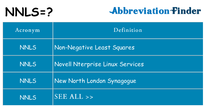 What does nnls stand for