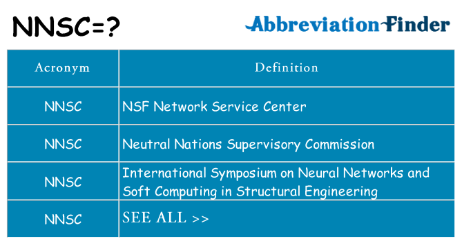 What does nnsc stand for