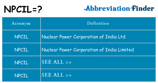 What does npcil stand for