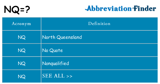 What does nq stand for