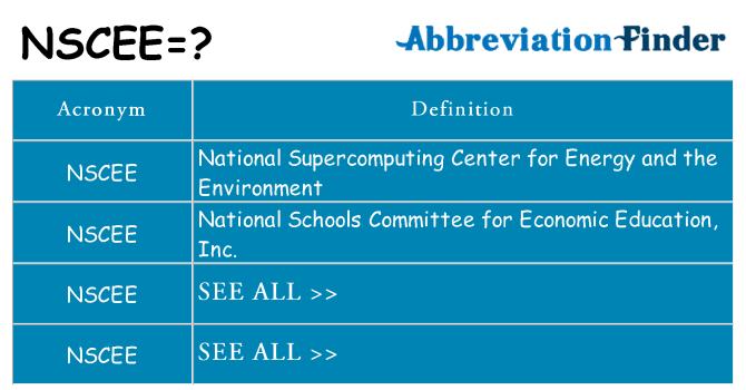 What does nscee stand for