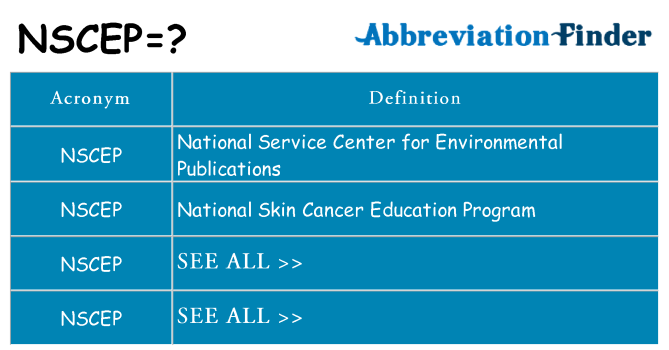 What does nscep stand for