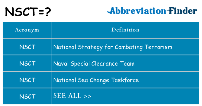 What does nsct stand for