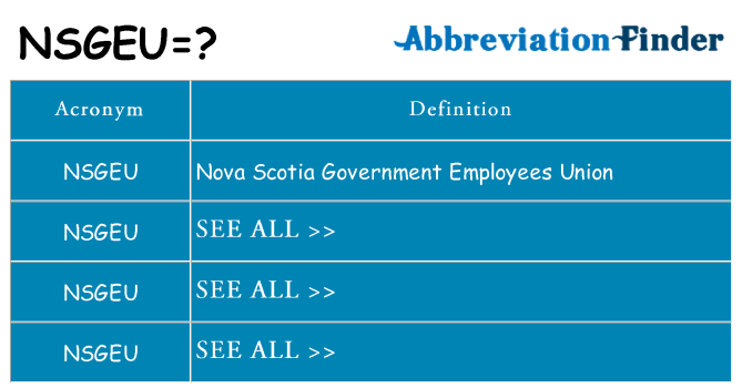 What does nsgeu stand for