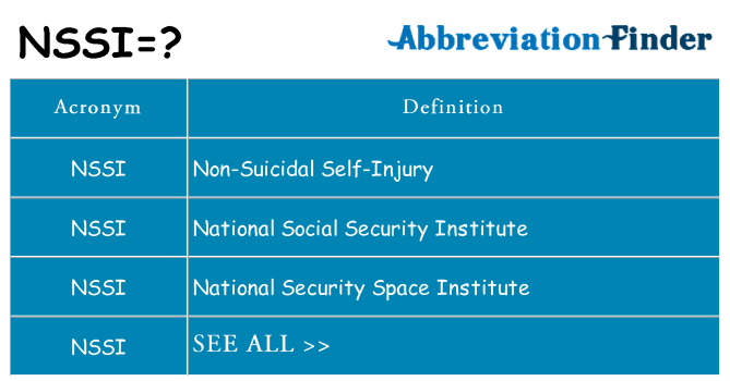 What does nssi stand for