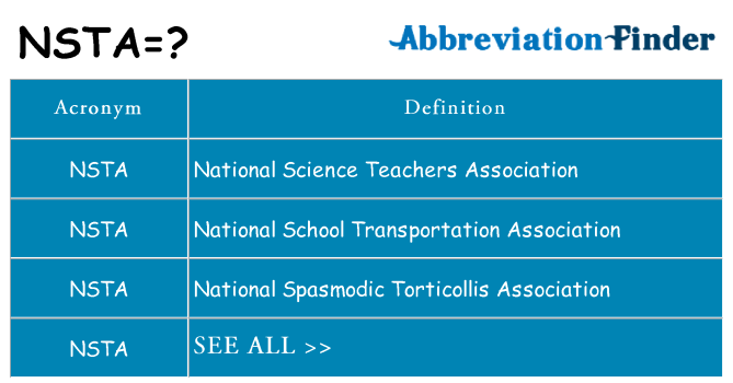 What does nsta stand for