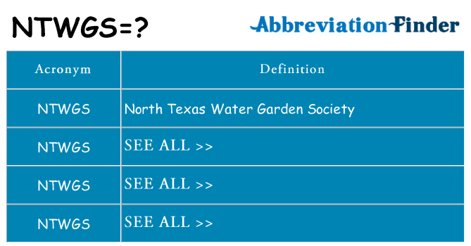 What does ntwgs stand for