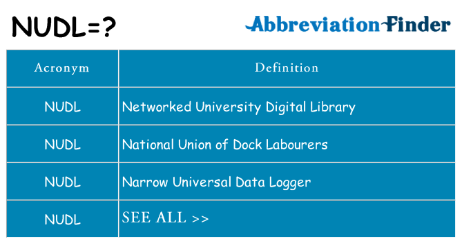 What does nudl stand for
