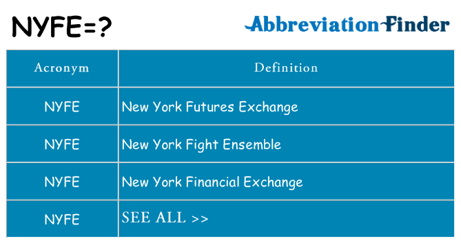 What does nyfe stand for