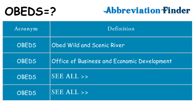 What does obeds stand for