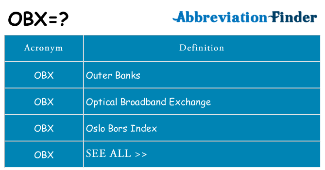 What does OBX mean? - OBX Definitions