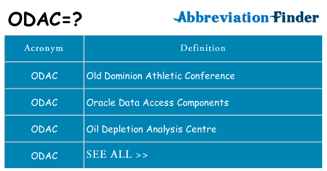 What does odac stand for