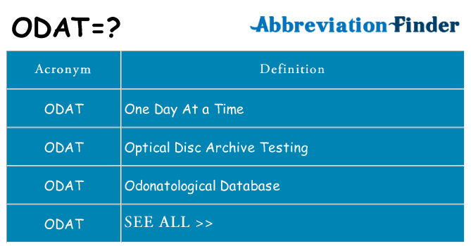 What does odat stand for