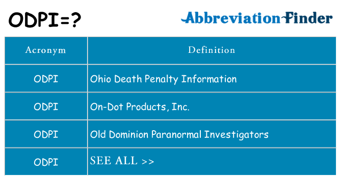 What does odpi stand for