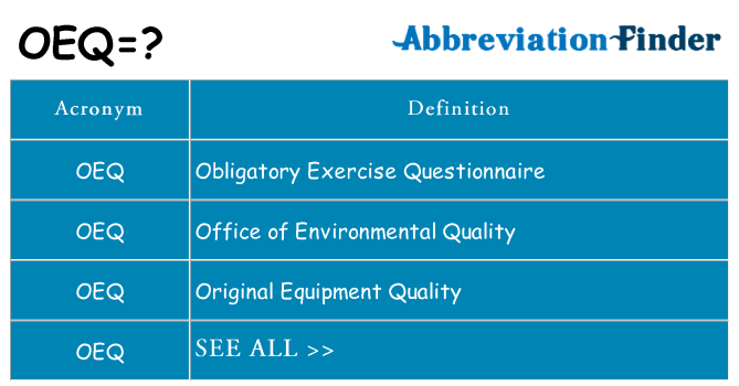 What does oeq stand for
