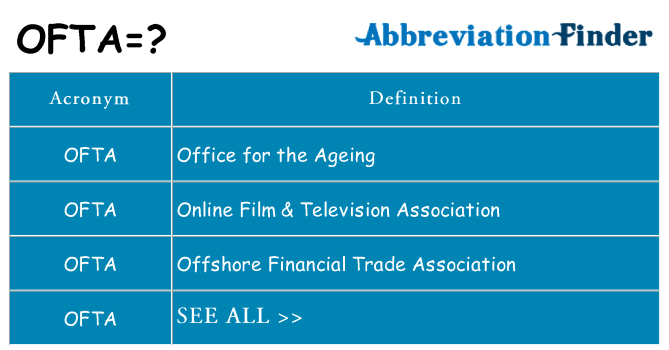 What does ofta stand for